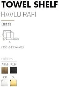Resim System Banyo Havlu Rafı Krom Renk 155X133X403 Mm 