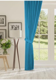 Resim Cheap's Home Petek Dokulu Kadife Dokuma Normal 1 X 2.5 Pileli Fon Perde Petrol 