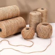 Resim 100m Vintage Jute Twine Rope - Doğal, Esnek Olmayan, 2mm Kalınlığı, Düğün Hediye Paketlemeleri, Kurdeleler, El Sanatları, DIY Dikiş, Ev Dekoru, Doğum Günü Parti Dekorasyonları, Parti Dekorasyonu | Vintage Twine Rope | Esnek Olmayan Halat, Jute Halat 