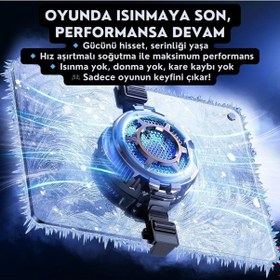 Resim Coofbe Göstergeli 3mod Turbo Fan 4800rpm 30w Telefon Tablet Soğutucu Radyatör Tüm Tabletlere Uyumlu 