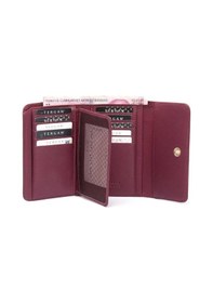 Resim Tergan Bordo Deri Kadın Cüzdan - S1cb00005730-k16 Bordo 