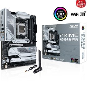 Resim ASUS PRIME X670E-PRO WIFI DDR5 HDMI DP PCIe 16X v5.0 AM5 ATX 