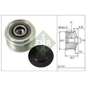 Resim Ina 535007710 Alternator Kasnagi 211242 4805450 4805492 