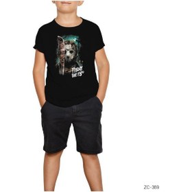 Resim Friday The 13Th 13Üncü Cuma Siyah Çocuk Tişört Siyah 