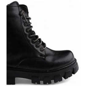 Resim Glint Siyah Rahat Kadın Bağcıklı Bot Siyah 