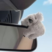 Resim 2 Adet Sevimli Koala Araba Süsleri Araba Merkezi Konsolü Siperlik Dekorasyonu Elektrikli Araba Dikiz Aynası Bebeği 