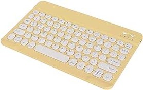 Resim Kablosuz Klavye, Tablet için Dizüstü Bilgisayar için Sağlam Dayanıklı Uzun Hizmet Ömrü Bilgisayar Klavyeleri(sarı) 