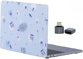 Resim McStorey MacBook Air M1 Kılıfı 13 İnç A2337 A2179 A1932 Uyumlu Sert Kapak Hard Case Koruyucu Kılıf MacBook Air 13 İnç Kılıfı Çizilme ve Darbe Koruyucu Çiçek Desenli Mat Baskılı Açık Mavi 