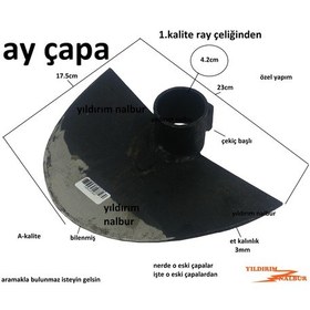 Resim Yarım Ay Çapa Eskilerden Ray Çelik Kazma Çapası Bilenmiş 