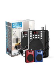 Resim L'eDoren KTX 1601 Mikrofonlu Rehber Öğretmen Amfisi USB/TF/AUX FM Destekli Hoparlör 