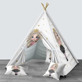 Resim Beyaz Bebek, Çocuk Odası Minderli\u002FMindersiz Oyun Evi, Çadırı Model 0059 