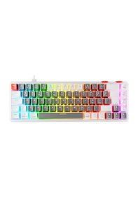 Resim Rampage Yoru Mini Gri/beyaz Type-c Red Swich Q Mekanik Oyuncu Klavyesi 