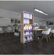 Resim Kenzlife Klasörlük Raflı Rona Crd 175 80 30 Kitaplık Ofis Arkalıksız Çok Renkli 