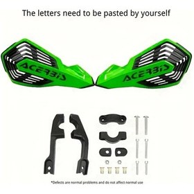 Resim Xuweiwei Profesmotor 7 8" Motosiklet Green Elcik Koruyucu Dayanıklı Pp Malzeme Honda Beta Suzuki Yamaha 