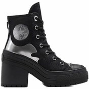 Resim Converse Chuck 70 De Luxe Heel Hi Kadın Günlük Ayakkabı A11629c Siyah 