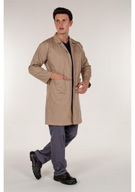 Resim Bej Gabardin Erkek İş Önlük 