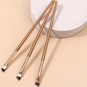 Resim 12 adet ultra ince eyeliner fırçası, yumuşak kıllı kaş fırçası taşınabilir çok fonksiyonlu makyaj aracı 
