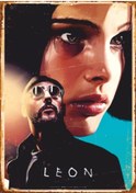 Resim Léon The Professional Portre Temalı Ahşap Retro Poster Tablo 