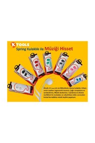 Resim Ktools Spring Mikrofonlu Kulak İçi Kulaklık 