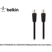 Resim Belkin Blk-F3Y053Bf2M 2Mt Coax.M-M75Db.Siyah.Metal Kablo 