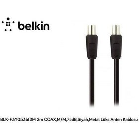 Resim Belkin Blk-F3Y053Bf2M 2Mt Coax.M-M75Db.Siyah.Metal Kablo 