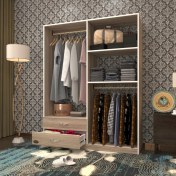Resim Kenzlife giysi dolabı şemsettin 175*120*40 crd gardırop 2 çekmeceli 