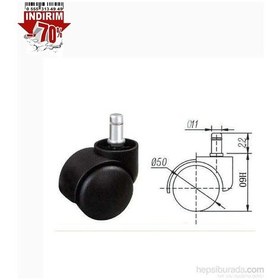 Resim Fullreyon Plastik Yıldız Ayak + 5 Tekerlek + 140'Lık Ithal Amortisör 