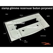 Resim Yıldırım Siamp Gömme Rezervuar Buton Çerçevesi Iç Takım Çerçeve Beyaz 
