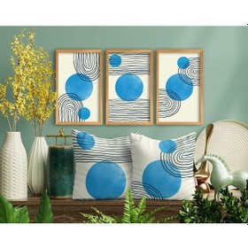 Resim Bk Home Dekoratif 3’Lü Retro Ahşap Tablo Ve Tasarım 2’Li Yastık S (551041187) 