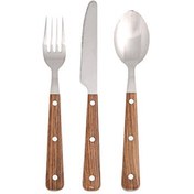 Resim Porland Woodea Steak Çatal Kaşık Bıçak Takımı 18 Parça 