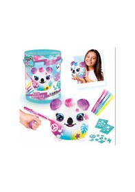 Resim Airbrush Plush Neon Boyanıp Yıkanabilen Peluş Koala Mavi 