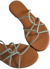 Resim 23603-mnt Hakiki Deri Kadın Mint Sandalet & Terlik, Mint, 
