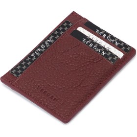 Resim Bordo Deri Unisex Kredi Kartlık - S1KK00001676-M71 