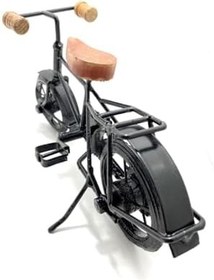 Resim Metal Bisiklet Dekoratif Heykel, 32 x 18 cm, Ferforje ve Ahşap, Hediye 