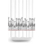 Resim Zethome Tropik Giraffe Banyo Duş Perdesi Tek Kanat 1X180X200 Çok Renkli 