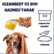 Resim CleanBest v2 Sıvı Hazneli Evcil Hayvan Tarağı 