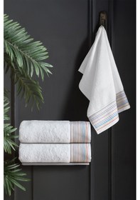 Resim Sarev Espora Beyaz %100 Pamuk Yüz Havlusu 50x90 Cm Beyaz 