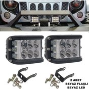 Resim Off Road Led Bar Delici Beyaz Işık - Beyaz Flaşlı 2 Adet Metal N11.1948 