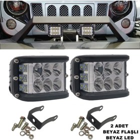 Resim Off Road Led Bar Delici Beyaz Işık - Beyaz Flaşlı 2 Adet Metal N11.1948 
