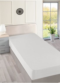 Resim Menderes Home Cotton Collection Ranforce Çift Kişilik Çarşaf Düzboya Beyaz 