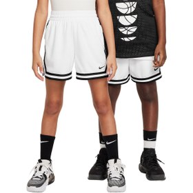 Resim Nike Dri-Fit Dna 24 5" Çocuk Beyaz Günlük Stil Şort FZ5240-100 