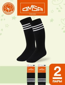 Resim Omsa Pamuklu Çizgili Dizaltı Çorap Seti 2 Çif 169456179 Siyah 