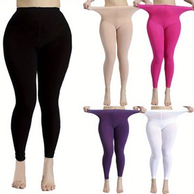 Resim 1 Çift Kadın Yüksek Bel 100D Süper Yumuşak Elastik Opak Tayt - Elde Yıkanabilir, Rahat ve Sıkı, Çok Fonksiyonlu Dar Pantolon, Zarif Görünüm İçin Esnek Kumaş, Düz Renk Tasarımı, Çok Yönlü Giyim, Pürüzsüz Dokuma 