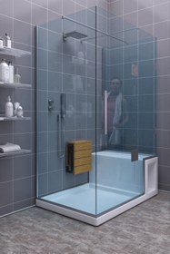 Resim moka park avm Sardunya Duvara Monte Katlanabilir Tabure Ahşap Duş Tabure Engeli Tabure 