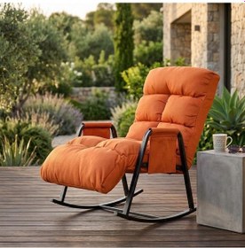 Resim Pafu Lena Outdoor Bahçe Su Geçirmez Fonksiyonel Sallanan Koltuk - Turuncu 