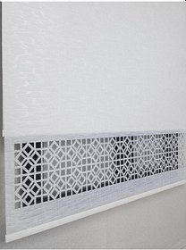 Resim Bbb Keten Kumaşlı Lazer Kesim Tül Stor Perde Mlt1004 Ekru 