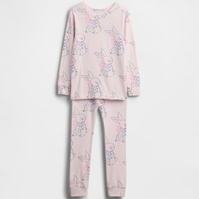 Resim Pembe Bebek Ve Yürümeye Başlayan Çocuklar Için Organik Brushed Pamuk Pijama Takımı - Pembe / 2YRS 