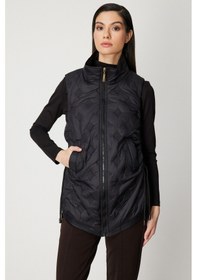 Resim On Fashion On Yanları Bağlamalı Kapitone Yelek Kahve 