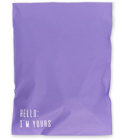 Resim Renkli Kargo Poşeti Plastik (Cepsiz) - Lila - 48x55 cm - 50 Adet 