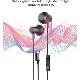 Resim Pmr Huawei Nova 12S Ile Uyumlutype C Streo Kulaklık 1.2m Manyetik Kulaklık 